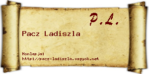Pacz Ladiszla névjegykártya